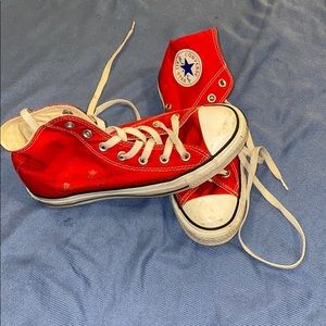Red high top Converse